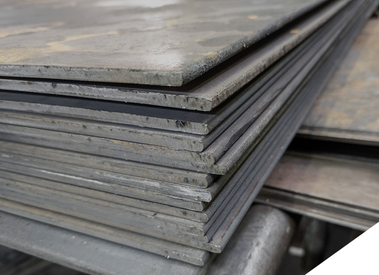 Stacked steel plates